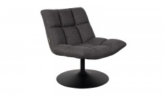 LOUNGE CHAIR TURNING GREY CLOTH 